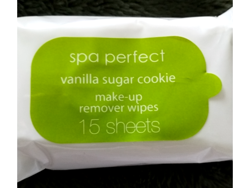 Spa Perfect Make-Up Remover Wipes, Vanilla Sugar Cookie, 15 Count