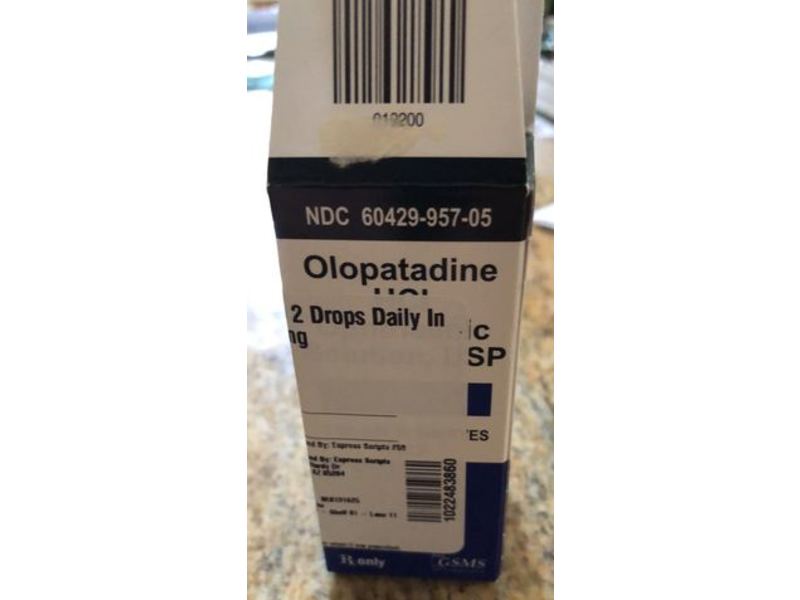 Olopatadine Hydrochloride Ophthalmic Solution USP, 0.1%, 5mL, Golden State Medical Supply, Inc (RX)