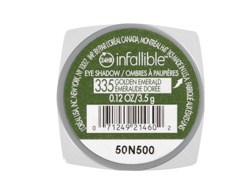 L'Oreal Paris Infallible Eye Shadow, Golden Emerald, 0.12 oz/3.5 g
