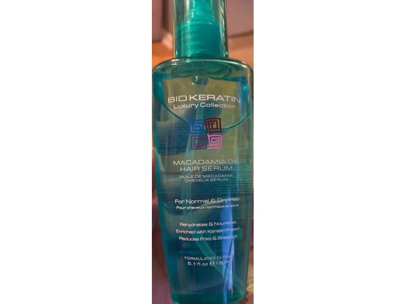 Bio Keratin Luxury Collection Hair Serum, Macadamia Oil, 5.1 fl oz/150 mL