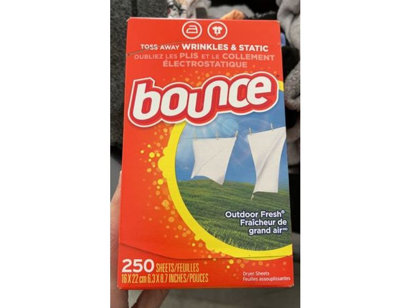 Bounce Dryer Sheets, Outdoor Fresh, 250 Count