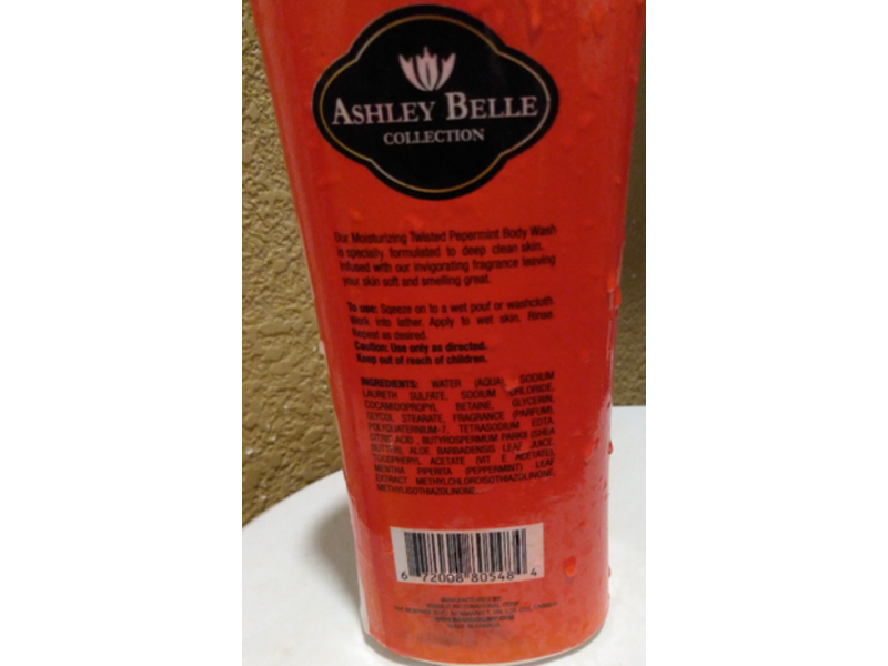 Ashley Belle Collection Moisturizing Body Wash, Twisted Peppermint, 16 fl oz