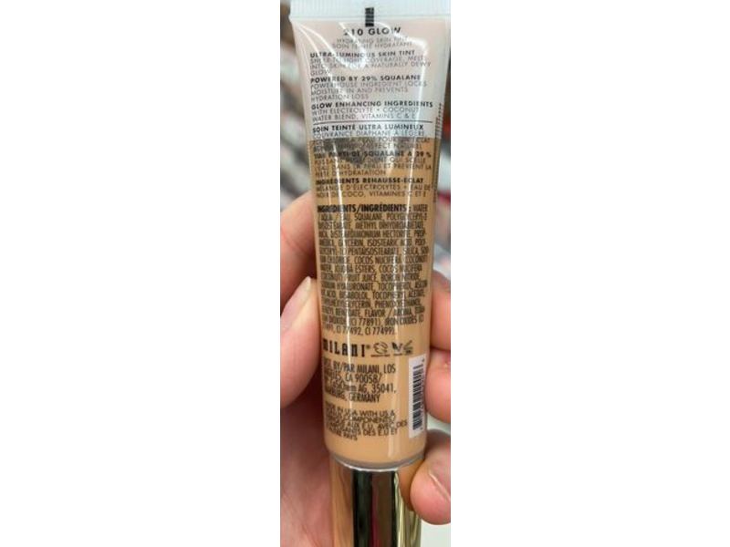 Milani Glow Hydrating Skin Tint, 210 Light To Medium, 10.05 fl oz/30 mL