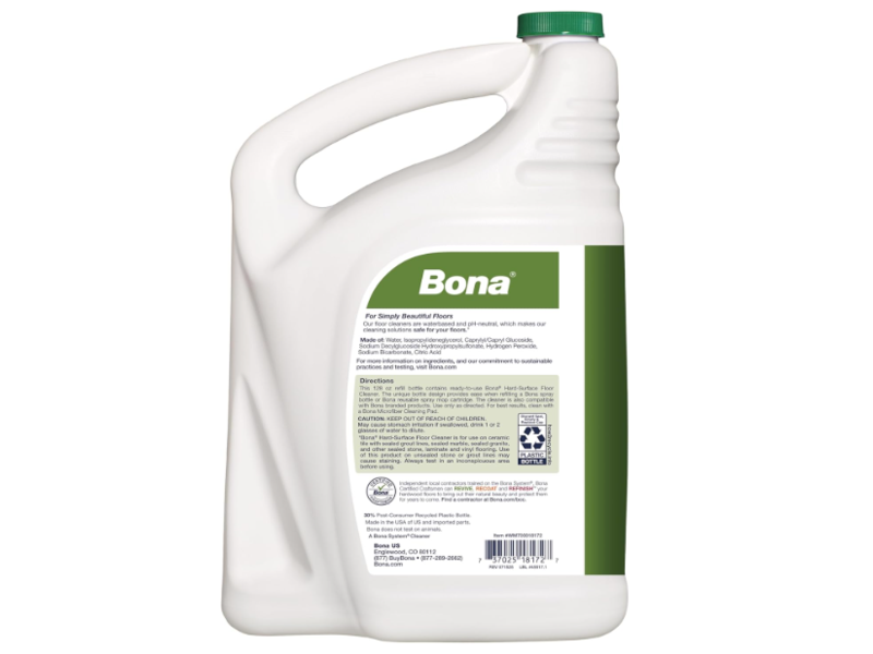Bona Hard-Surface Floor Cleaner, 128 fl oz/3.78 L, Pack Of 4