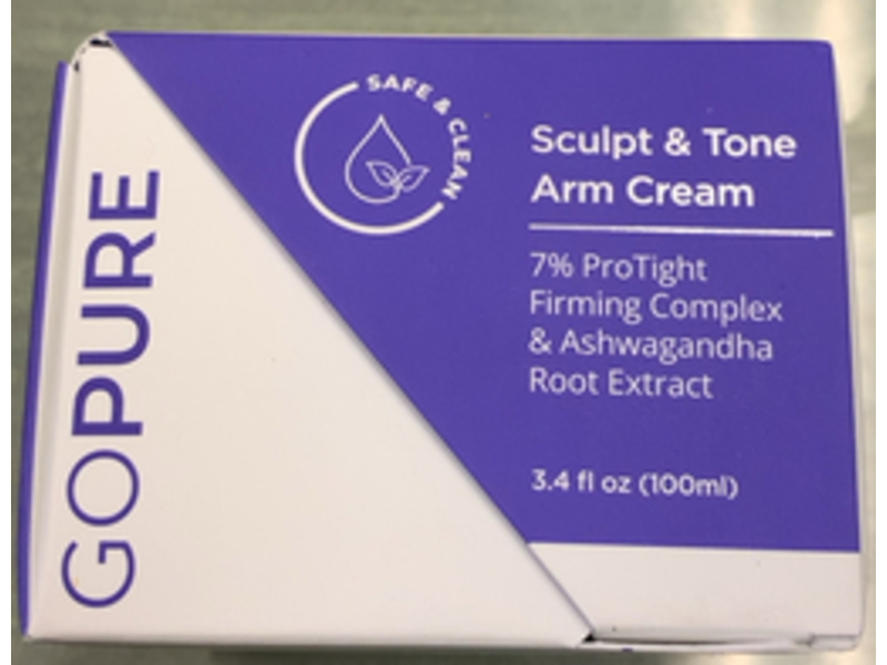 Go Pure Sculpt & Tone Arm Cream, Pro Tight Firming Complex & Ashwagandha Root Extract, 3.4 fl oz/100 mL