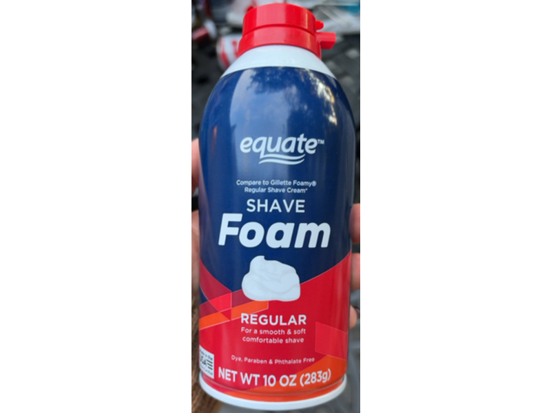 Equate Shave Foam, Regular, 10 oz/283g