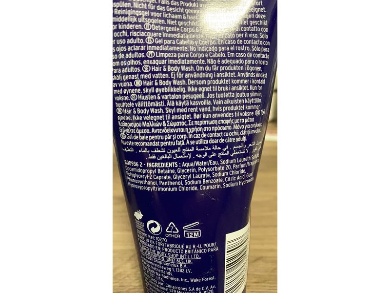 The Body Shop White Musk For Men, Hair & Body Wash, 6.75 fl oz/200 ml