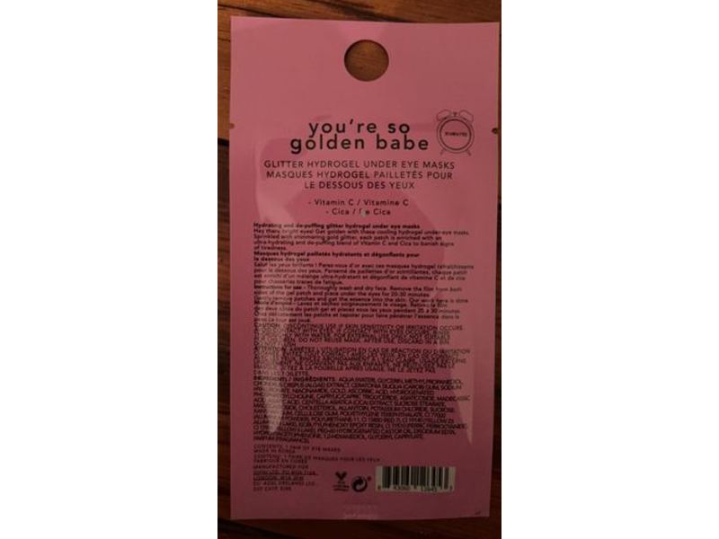 Holler & Glow Under Eye Mask, You're So Golden Babe, Brightening, 0.09 oz/2.5 g