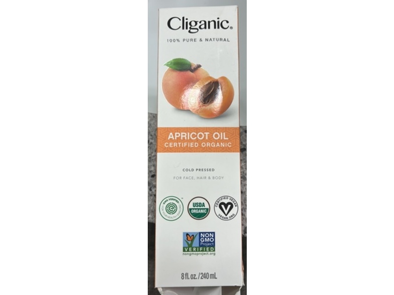 Cliganic Organic Apricot Oil, 8 fl oz/240 mL
