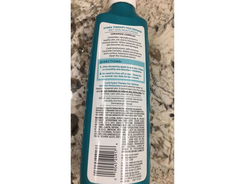 Curel Hydra Therapy Itch Defense Wet Skin Moisturizer, 12 fl oz