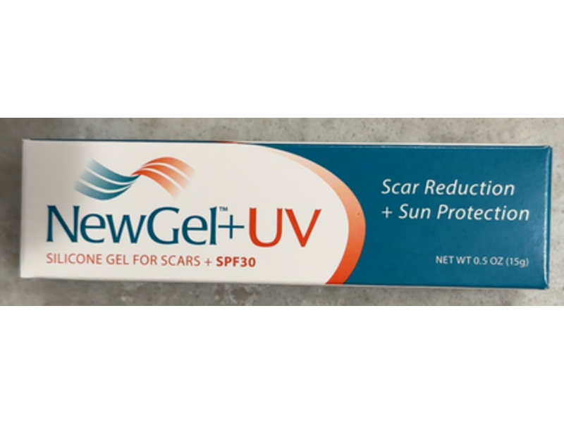NewGel+ Scare Reducation + Sun Protection Silicone Scar Gel, SPF30, 0.5 oz/15 g