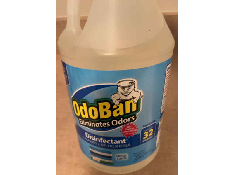 OdoBan Eliminator Odor Disinfectant Laundry & Air Freshener, Fresh Lines, 32 Loads, 3.79 L
