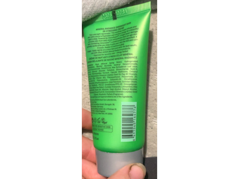Ahava Mineral Radiance Overnight Skin De - Stressing Cream, 1.7 fl oz/50 mL