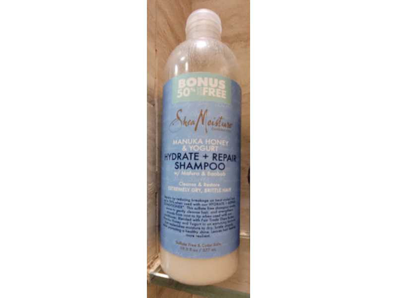 SheaMoisture Hydrate + Repair Shampoo, Manuka Honey & Yogurt, 19.5 fl oz/577 ml