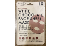 Danielle Creations White Chocolate Face Sheet Mask, White Tea + Cacao Butter + Vanilla, 0.88 oz/25 g - Image 2