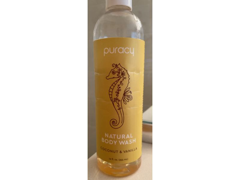 Puracy Natural Body Wash, Coconut & Vanilla, 12 fl oz/355 mL