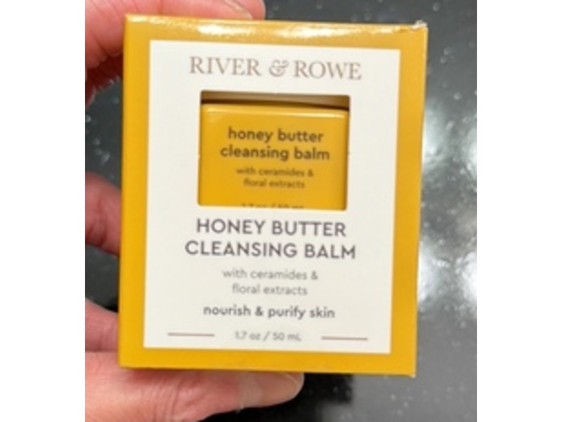 River & Rowe Honey Butter Cleansing Balm, Ceramides & Floral Extracts, 1.7 oz/50 mL