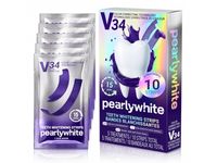 Pearly White V34 Teeth Whitening Strips, 10 Count - thumbnail 1