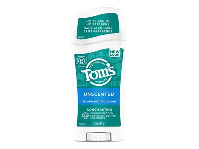 The Original Tom's Of Maine Long-Lasting Deodorant, Unscented, 2.25 oz/64 g, 3 Pack