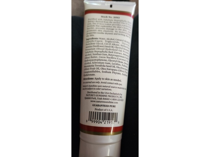 Nature Sunshine Pau D'arco Lotion, 4 oz/113.4 g