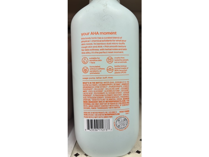 Method Micro Buffing Body Wash, Lavender, Eucalyptus & Rose, 17 fl oz/506 mL