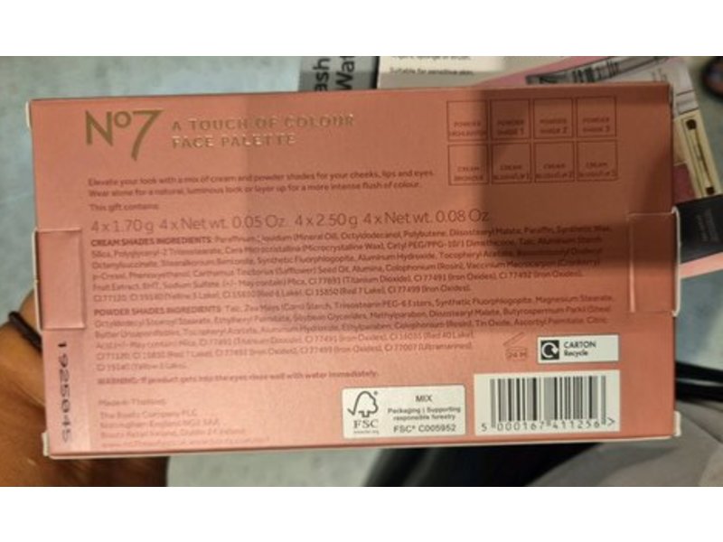 No7 A Touch Of Color Face Palette,0.08 oz/2.50 g