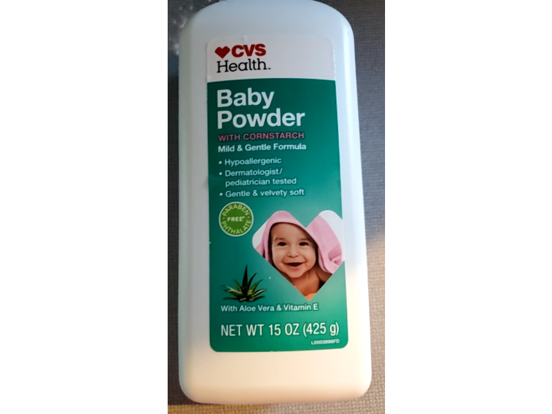 Cvs Health Cornstarch Baby Powder, Aloe Vera & Vitamin E, 15 oz/425 g