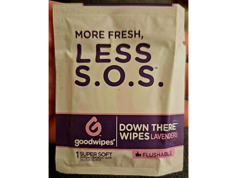 Goodwipes Less S.O.S. Down There Wipes, Lavender, 16 Count