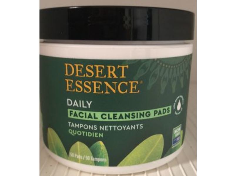 Desert Essence Facial Cleansing Pads, Tampons Nettoyants, Quotidien, 50 Count