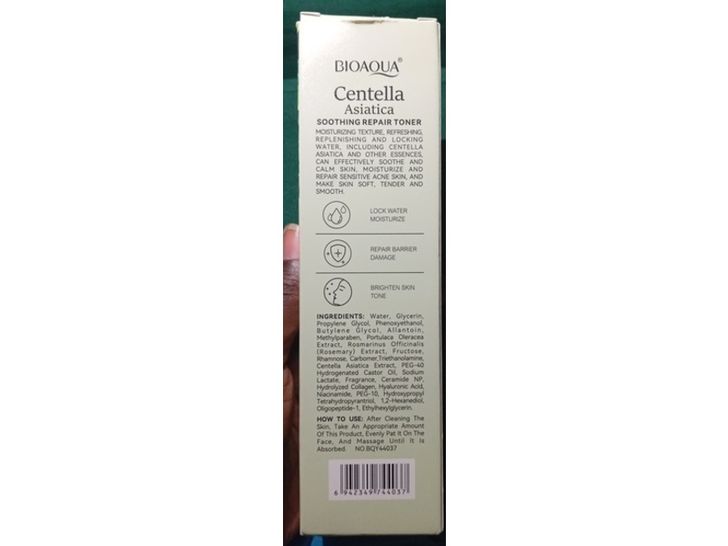 Bioaqua Centella Asiatica Soothing Repair Toner, 4.06 fl oz/120 mL