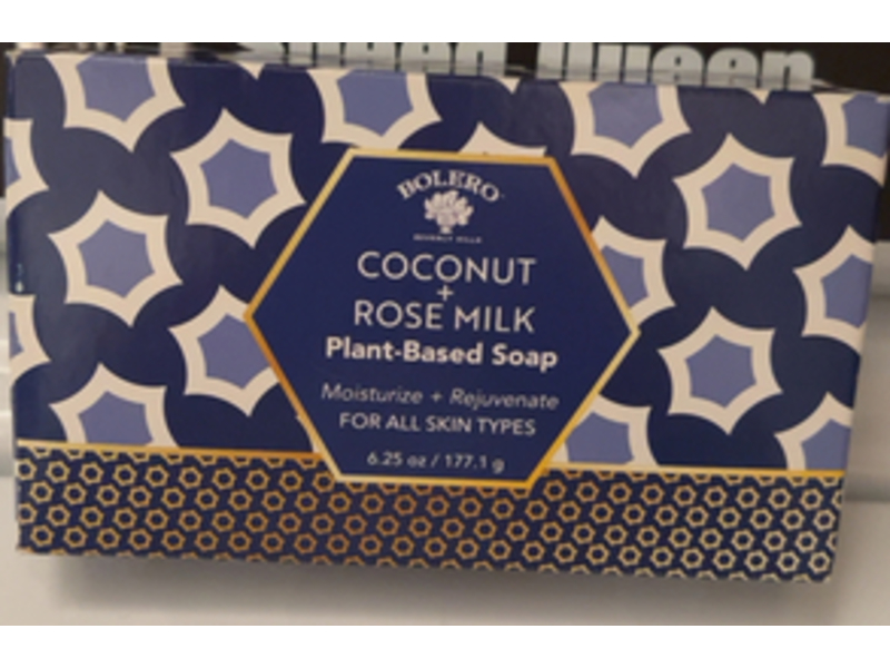 Belero Beverly Hills Plant Based Soap, Coconut + Rose Milk, 6.25 oz/177.1 g