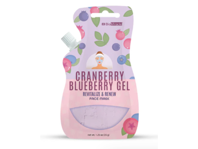 BioMiracle Revitalize & Renew Face Mask, Cranberry Blueberry Gel, 1.23 oz/35 g
