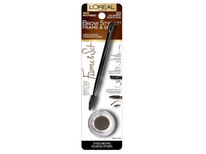 L'Oreal Paris Brow Stylist Frame & Set, 213 Light Brunette, 0.08 oz/2.3 g