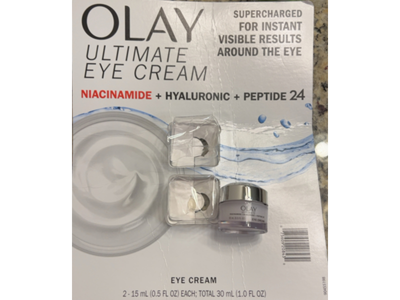 Olay Ultimate Eye Cream, Niacinamide + Hyaluronic + Peptide, 0.5 fl oz/15 mL