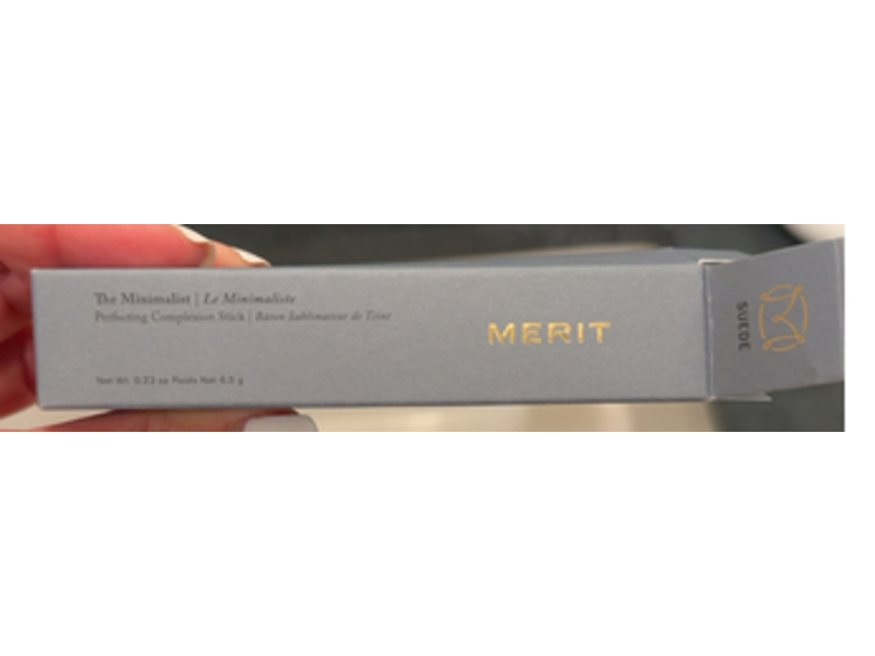 Merit The Minimalist Perfecting Complexion Foundation & Concealer Stick, Suede, 0.23 oz/6.5 g
