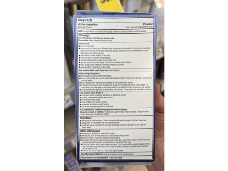 Walgreens Hair Regrowth Treatment, 2 fl oz/60 mL