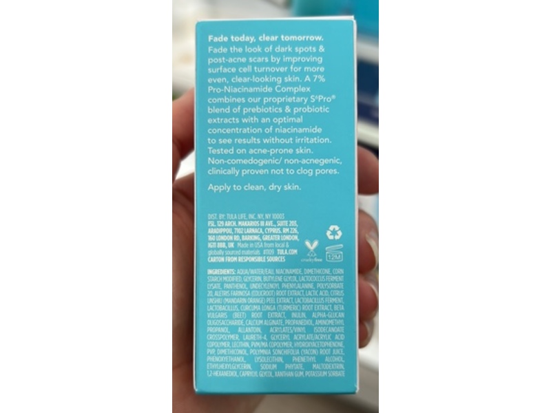 Tula Skin Care Dark Spot Serum, 7% Pro-Niacinamide, 1 fl oz/30 mL