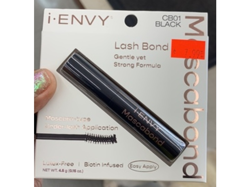 Ienvy Mascabond Lash Bond, CB01 Black, 0.15 oz/4.5 g