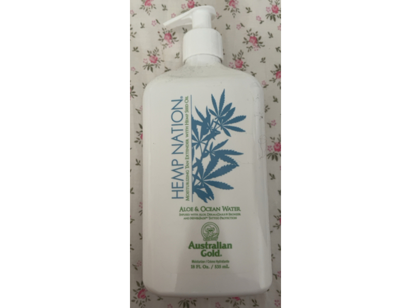 Australian Gold Hemp Nation Moisturizing Tan Extender, Aloe & Ocean Water, 18 fl oz/535 mL