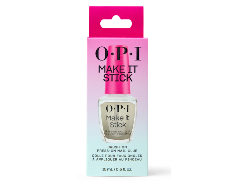 OPI Make it Stick Brush-On Press-On Nail Glue, 0.5 fl oz/15 mL