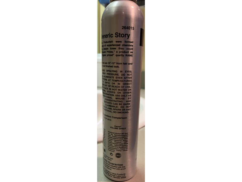 Generic Value Products Volumizing Finishing Hair Spray, Super Strong Hold, 10 oz/284 g