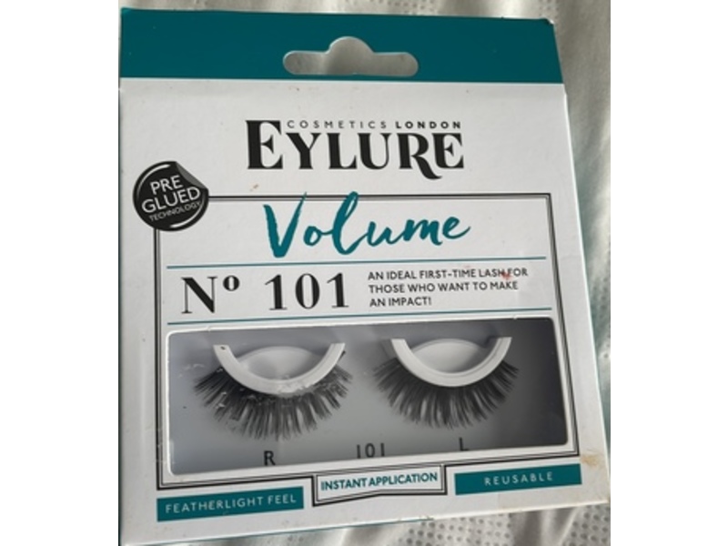 Eylure London Volume Pre Glued False Lashes, 101, 1 Pair