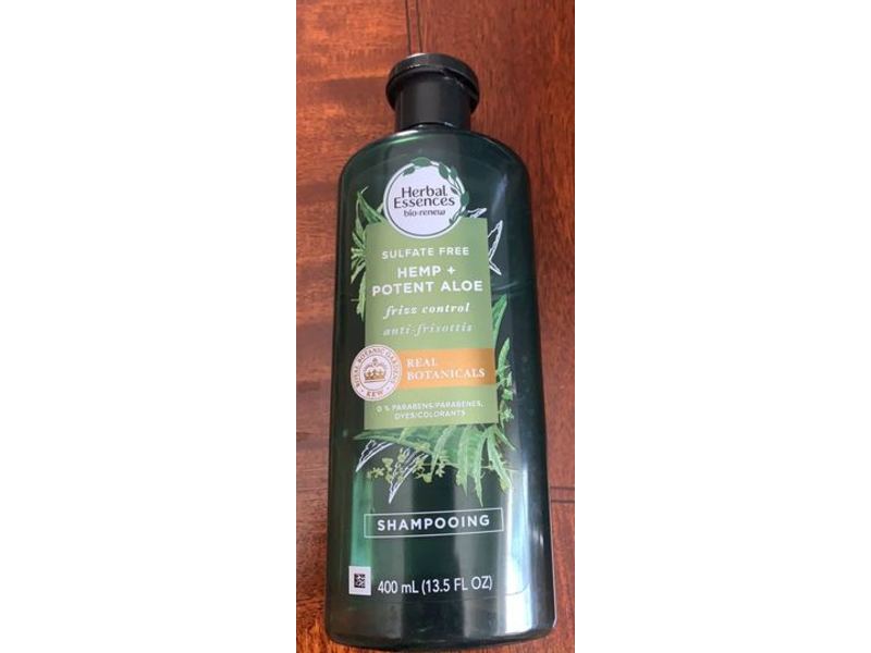 Herbal Essences Frizz Control Shampoo, Hemp+ Potent Aloe, 13.5 fl oz/400 mL
