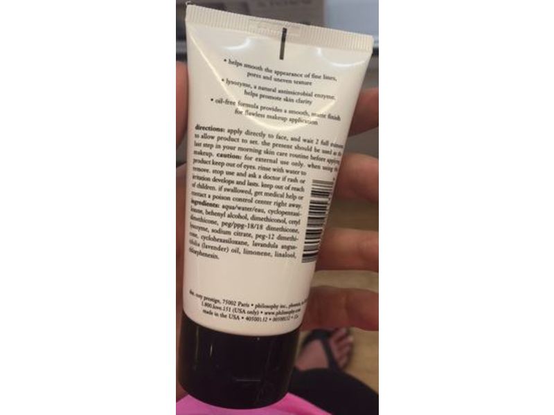 Philosophy The Present Invisible Skin Perfector & Oil-Free Makeup Primer, 2 fl oz/60 mL