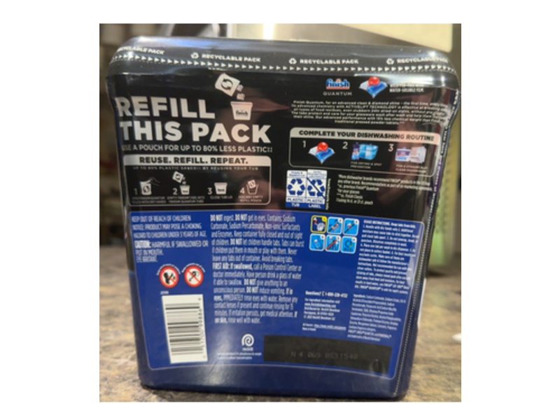 Finish Quantum Dishwasher Detergent Tabs, 15.8 oz/450 g, 36 Count