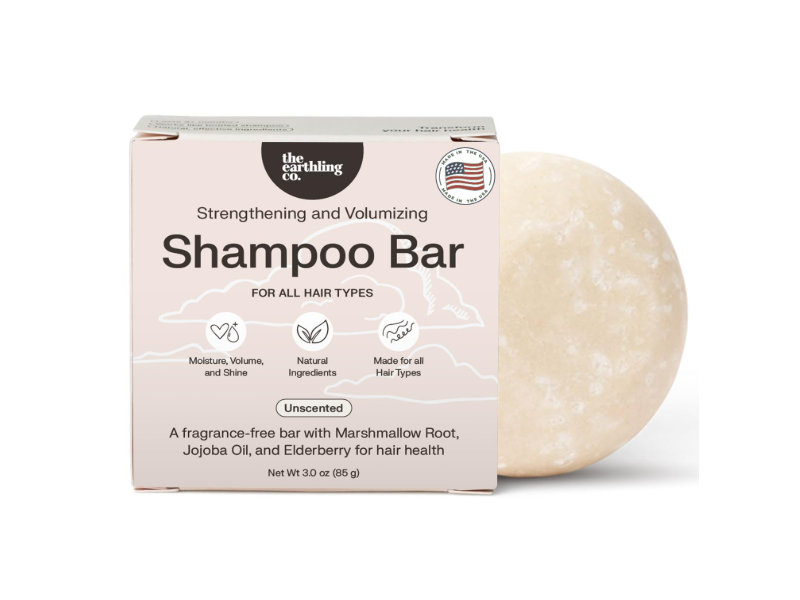 The Earthling Co. Shampoo Bar, Unscented, 3 oz/85 g