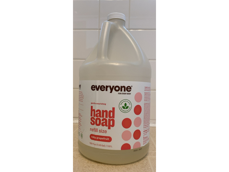 Everyone Gentle & Nourishing Hand Soap, Ruby Grapefruit, 128 fl oz/3.8 L