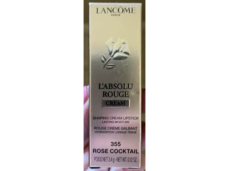 Lancome Paris L'absolu Rouge Cream Lipstick, 355 Rose Cocktail, 0.12 oz/3.4 g