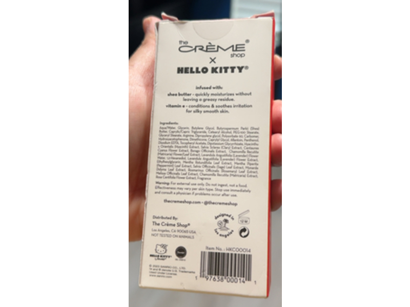 The Creme Shop X Hello Kitty Moisturizing Hand Creme, Strawberry Peach, 1.69 fl oz/50 mL