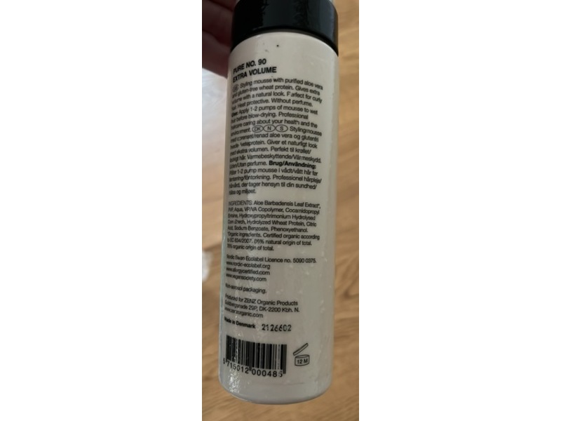 Zenz Hair Styling Mousse, Pure No 90, 6.7 fl oz/200 mL